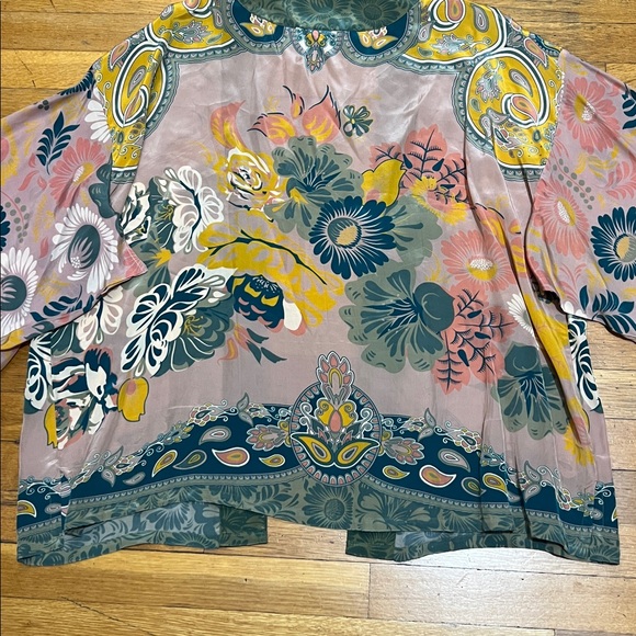 Powder The Folk Art Floral Kimono Jacket, OSFM - Picture 12 of 14